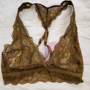 SAVAGE x FENTY Lace Bralette Military Olive Large